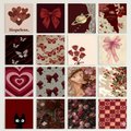 The Bordeaux Wall Art Collection – 16-Piece Curated Crimson & Noir Gallery Set