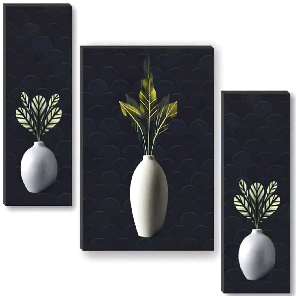 Minimalist Leaf Wall Frame Set of 3 – Elegant Home Decor