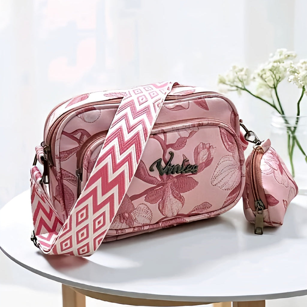Kate Linn India Floral PU Sling Bag