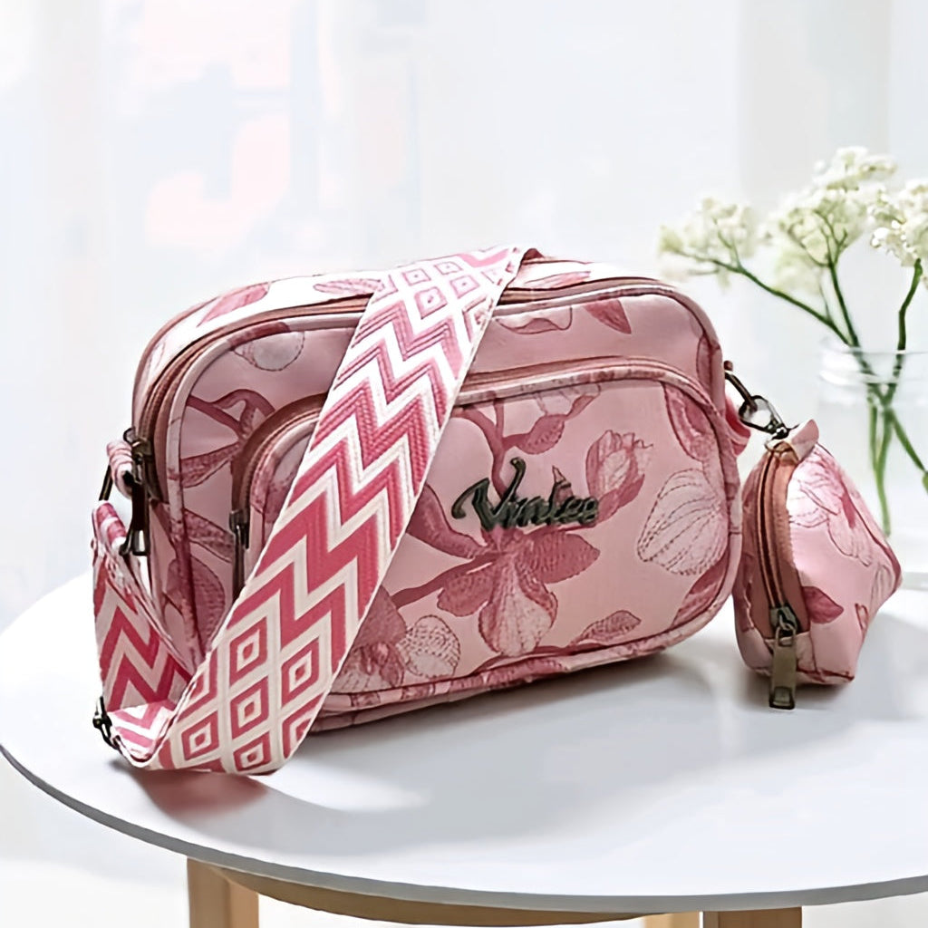 Kate Linn India Floral PU Sling Bag