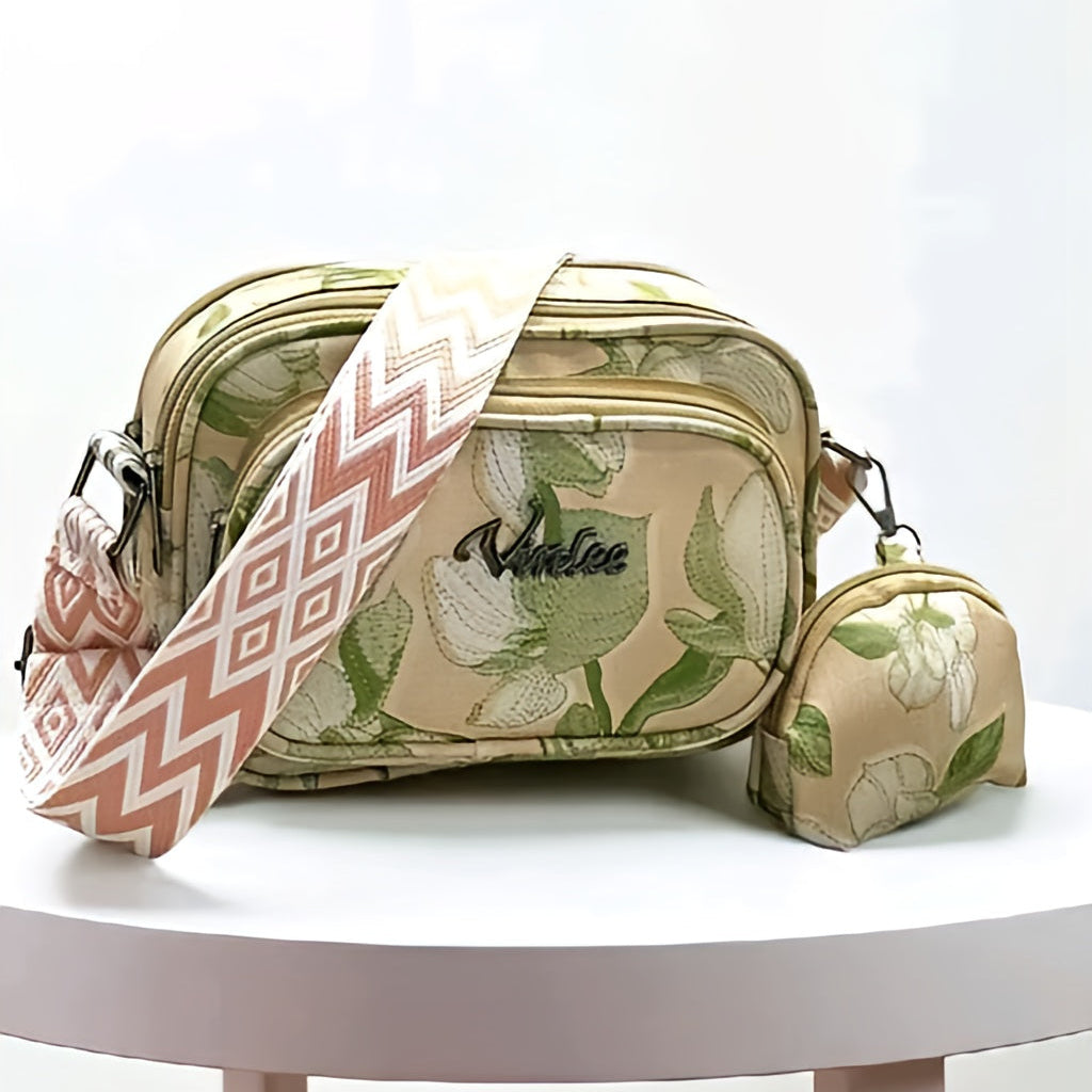 Kate Linn India Floral PU Sling Bag