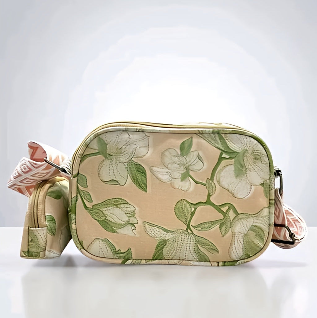Kate Linn India Floral PU Sling Bag