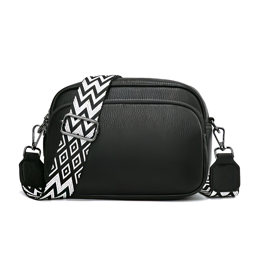 Solid Color Camera-Style Crossbody Bag