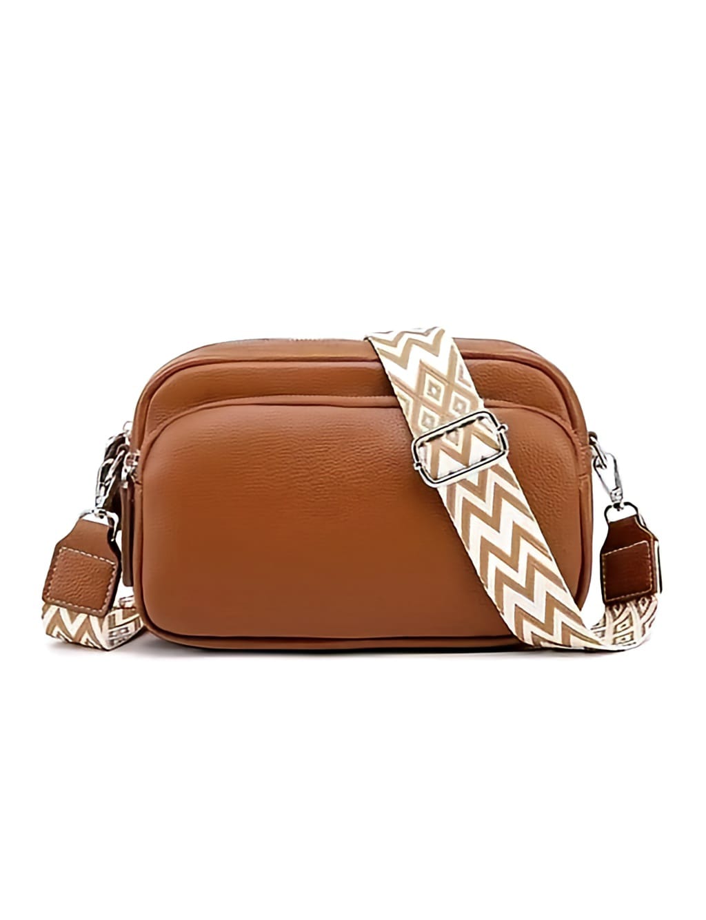 Solid Color Camera-Style Crossbody Bag