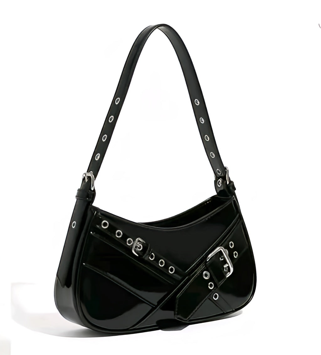 The 'Moto-Chic' Belted Baguette