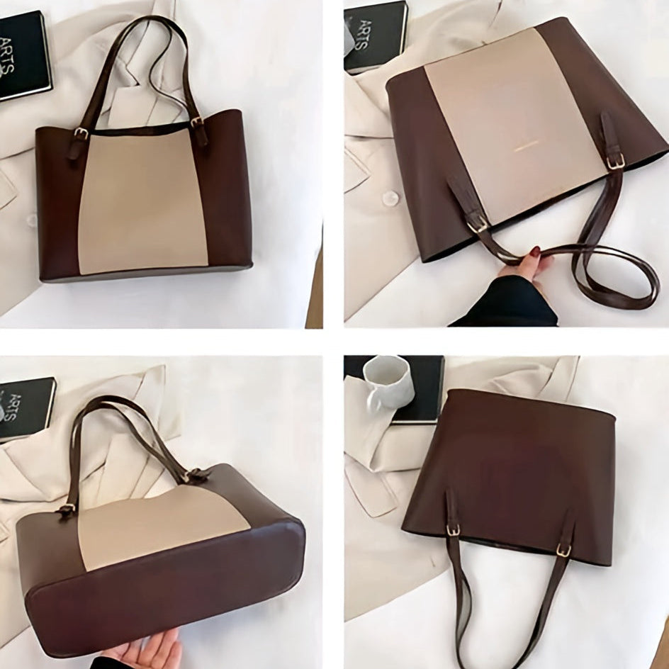 The Professional Buckle Tote – Structured Laptop Bag in Midnight Black