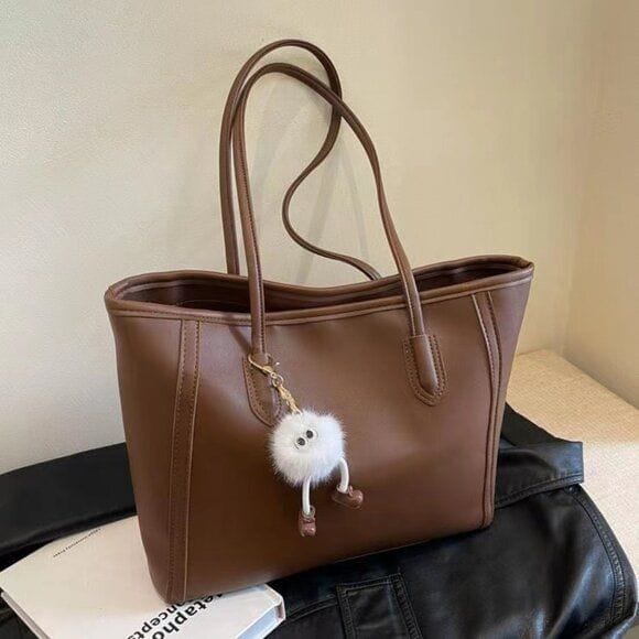 Heritage Architectural Tote in Earth Brown Vegan Leather