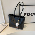 The Executive Structured Tote – Saffiano-Grade Midnight Black
