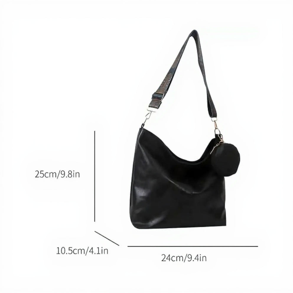 Artisan Crossbody Satchel – Textured Vegan Leather with Embroidered Strap