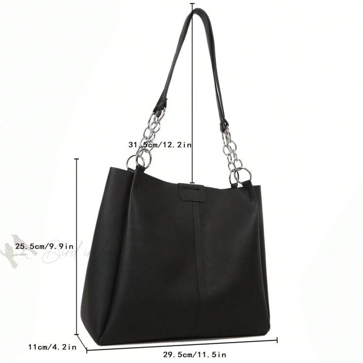 The Elysian Satchel – Cream & Cognac Contrast with Chain Detail