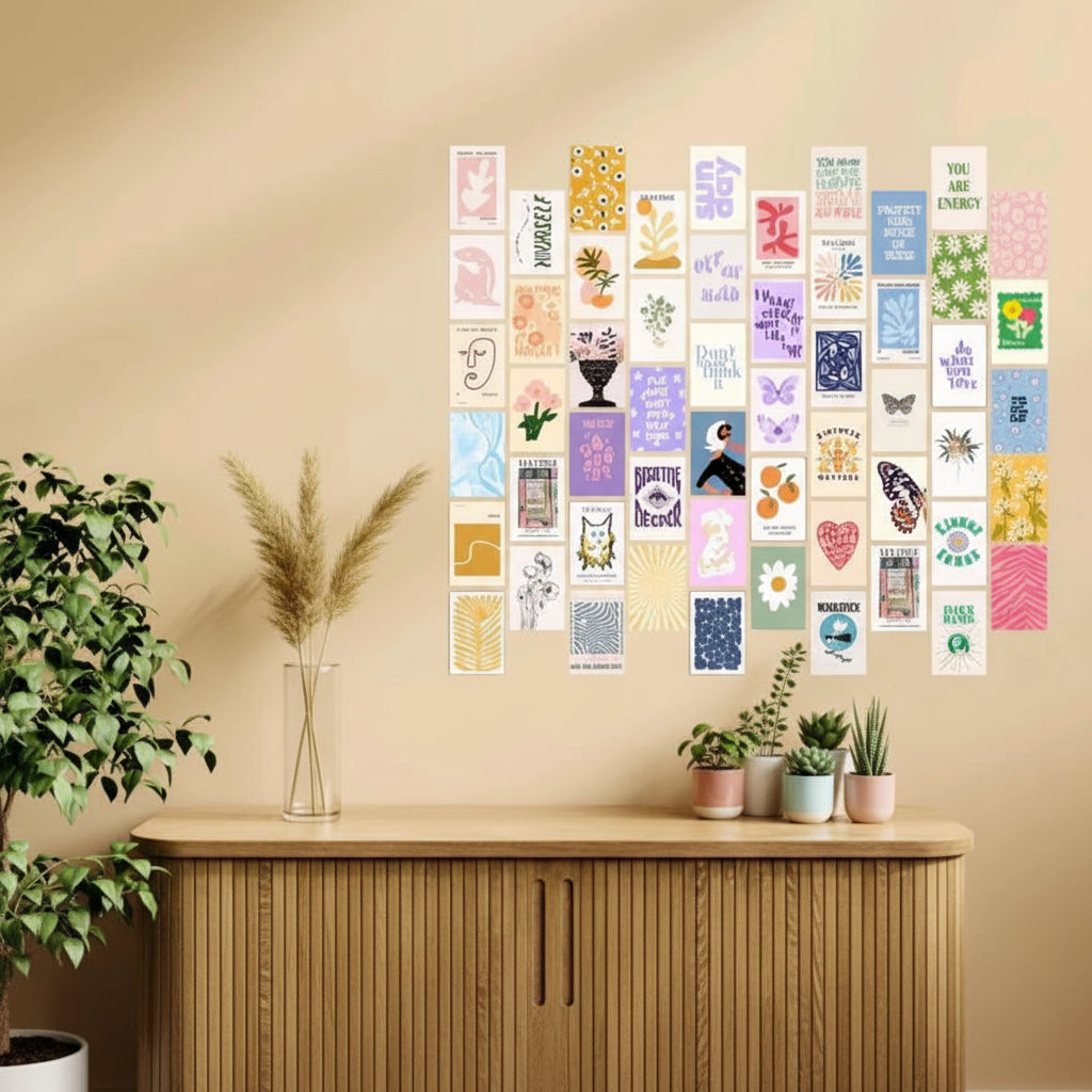 The Matisse Pastel Collection – 54-Piece Curated Eclectic & Floral Gallery Set