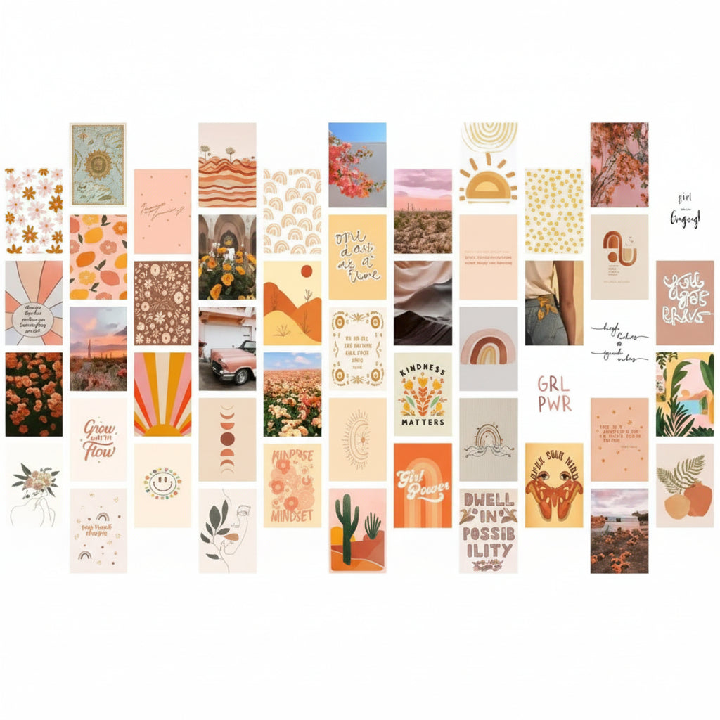The Desert Bloom Wall Art Collection – 54-Piece Curated Terracotta & Ochre Gallery Set