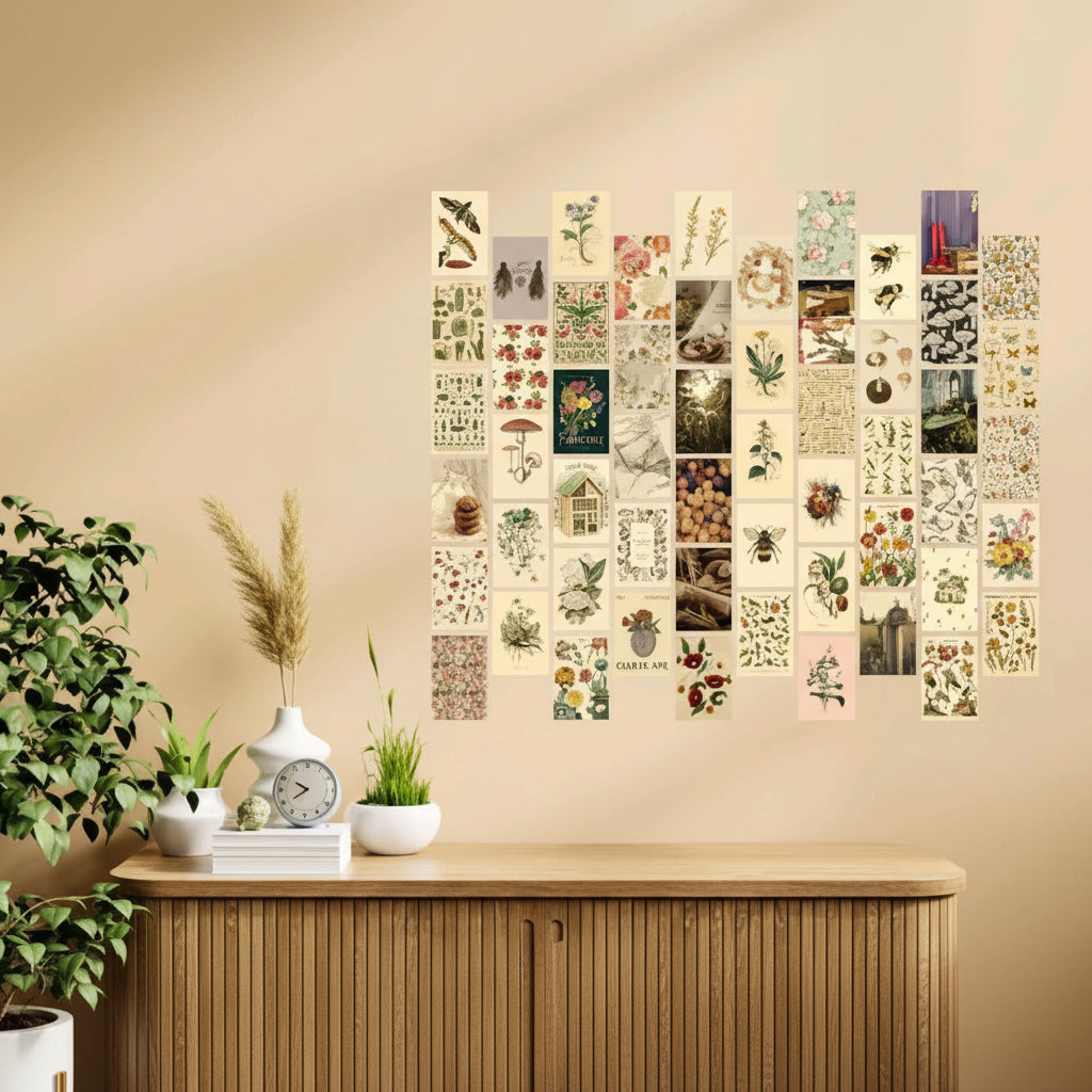 The Naturalist Wall Art Collection – 54-Piece Curated Botanical & Cottagecore Gallery Set