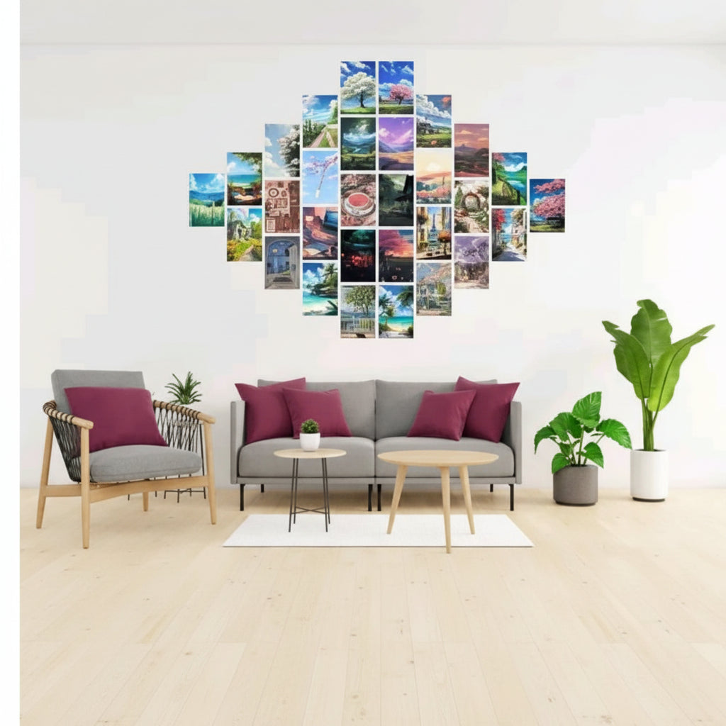 The Studio Ghibli Scenery Collection – 30-Piece Curated Anime Landscape Gallery Set