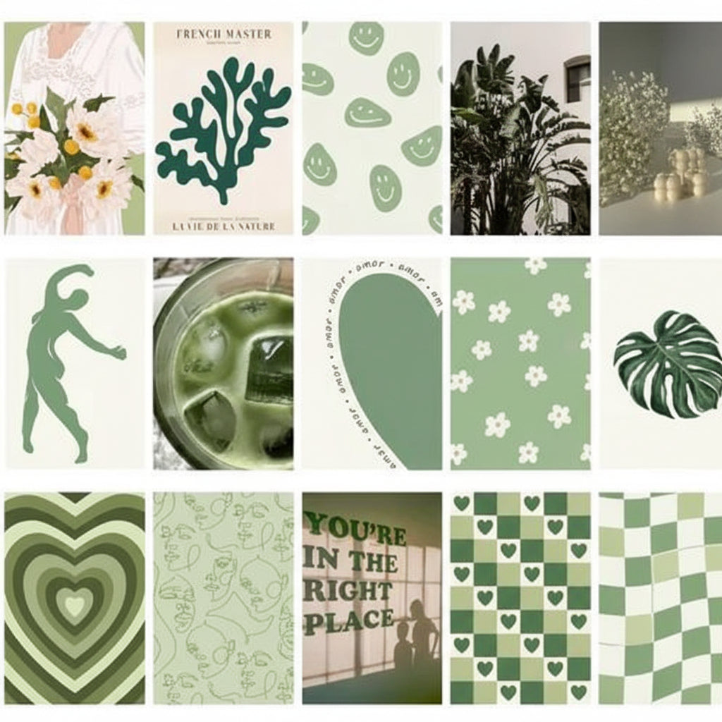 The Emerald Muse Collection – 30-Piece Curated Sage & Botanical Gallery Set