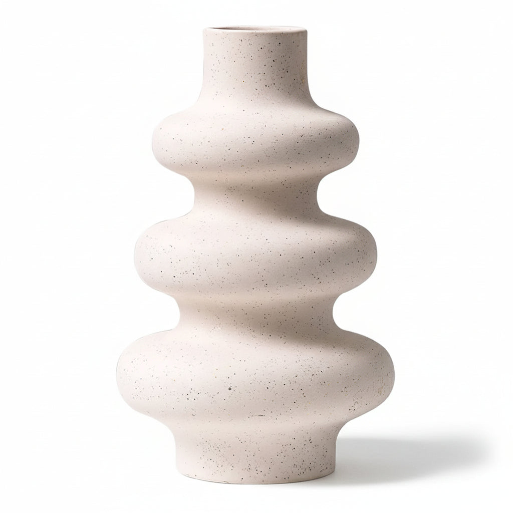Nordic Ripple – Avant-Garde Hand-Finished Sculptural Ceramic Vase