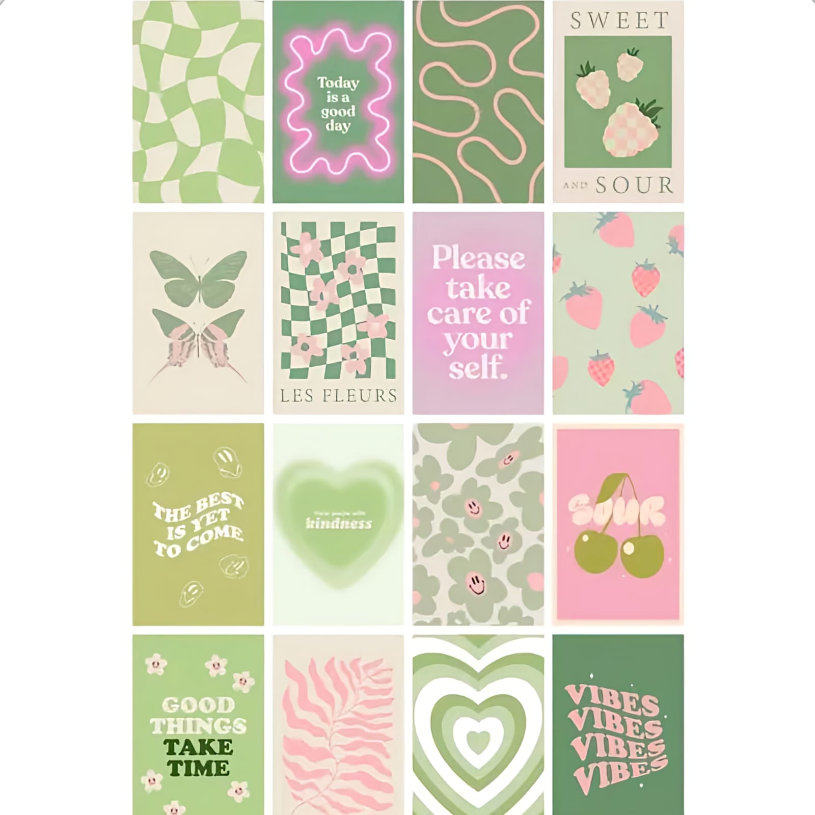 The Sage & Kindness Collection – 16-Piece Curated Gradient & Y2K Aesthetic Gallery Set