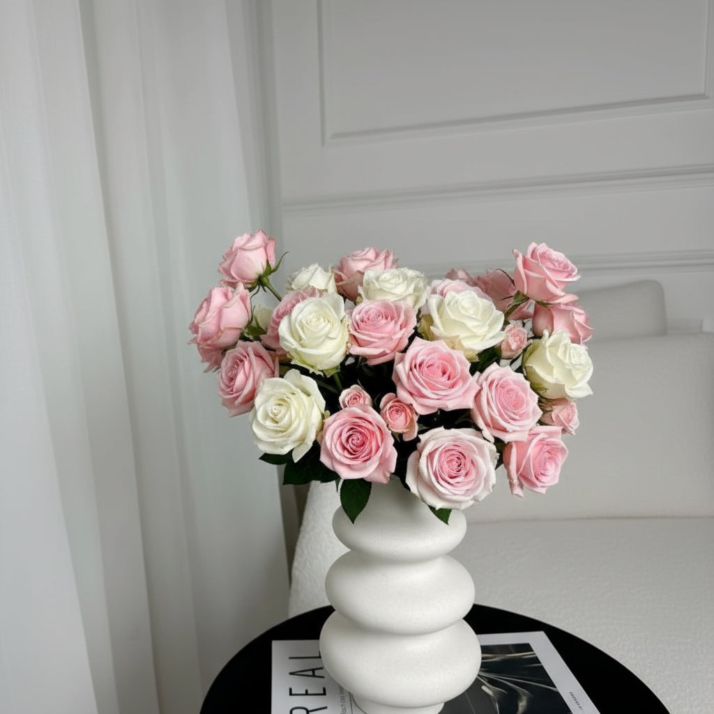 Nordic Ripple – Avant-Garde Hand-Finished Sculptural Ceramic Vase